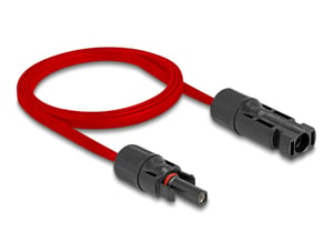 DeLOCK Flat Solar Cable DL4 Male to Female, 1 m, Red