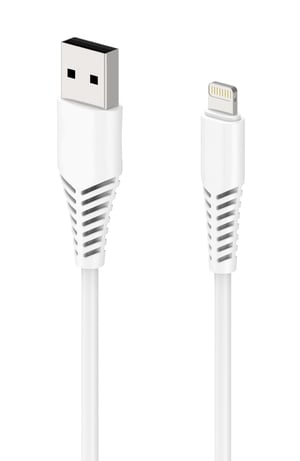 2GO 797288 kabel Lightning 1 m Biały