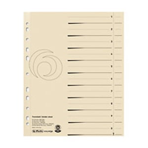 Herlitz 5970009 Trennblatt, Karton, braun, 50 Stück