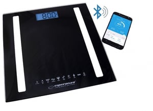 Esperanza EBS016K Rektangulär svart elektronisk personvåg