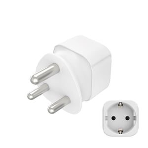 Hama 00223440 adapter wtyczek zasilających Typ M Typ C + typ F Biały