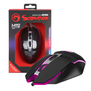 Marvo M112 myszka Gaming Po prawej stronie USB Typu-A Optyczny 4000 DPI