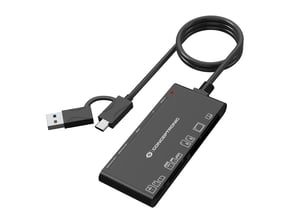 Conceptronic BIAN10B USB 3.2 Gen 1 (3.1 Gen 1) kortläsare, typ A/typ C, svart