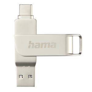 Hama C-Rotate Pro 128 GB USB Flash Drive USB Type-A / USB Type-C 3.2 Gen 1 (3.1 Gen 1) Silver