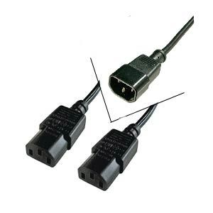 LOGON TC03NCY Czarny 1,8 m IEC 320 2 x IEC 320