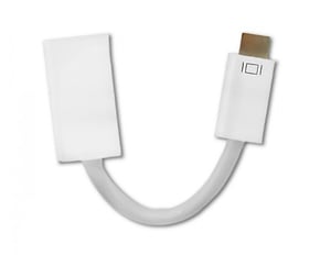 Qoltec 50519 kabeladapter 0,15 m Mini-DVI till HDMI, vit