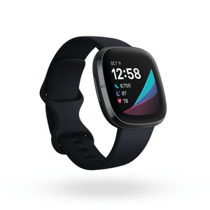 Fitbit Sense 4,01 cm (1,58") AMOLED 40 mm digital pekskärm, grafitfärgad, Wi-Fi, GPS