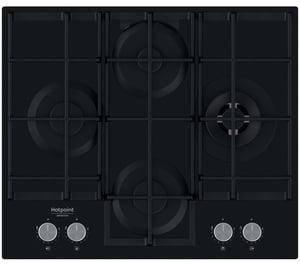 Hotpoint HAGS 62F/BK Black Built-in 59 cm Gas 4 zones