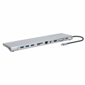 Manhattan 130578 Wired USB 3.2 Gen 1 (3.1 Gen 1) Type-C Aluminum Docking Station