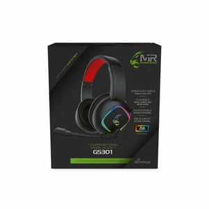 MediaRange MRGS301 hörlurar/headset, trådbundet, huvudband, gaming, svart, rött