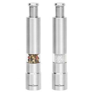 ProfiCook PC-PSM 1160 Salt and Pepper Grinder Set, Stainless Steel, Transparent