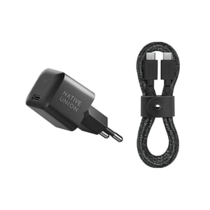 Native Union FAST30-CC-BKCOS-EU Ladegerät für mobile Geräte: Laptop, Smartphone, Tablet, schwarz, Wechselstrom, Schnellladung, intern