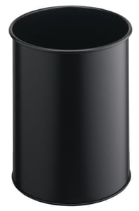 Durable 330101 Round Trash Can, Polyester, Black Steel
