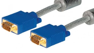Tecline 128551 kabel VGA 10 m VGA (D-Sub) Niebieski, Półprzezroczysty
