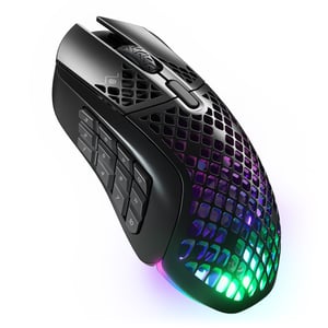 Steelseries Aerox 9 Gaming-Maus, beidhändig, RF-Funk + Bluetooth, optisch, 18.000 DPI