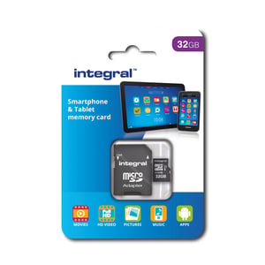 Integral INMSDH32G10-90SPTAB 32-GB-MicroSD-Flash-Speicherkarte (UHS-I)