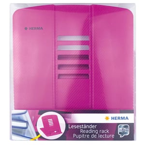 HERMA 19964 Book Stand, Pink Metal