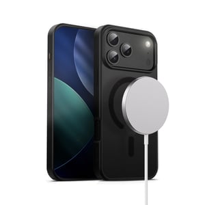 Crong Hybrid Frost MAG Cover - Etui MagSafe iPhone 17 Pro Max (czarny)