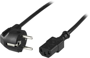 Deltaco DEL-111A Power Cord, Black, 10 m, CEE7/7, IEC C13