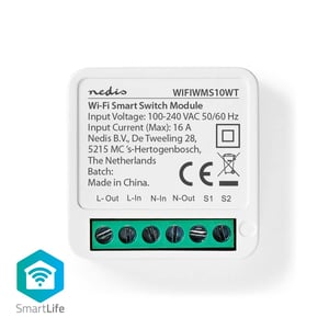 Nedis WIFIWMS10WT Smart Lighting Controller, Wired and Wireless, White