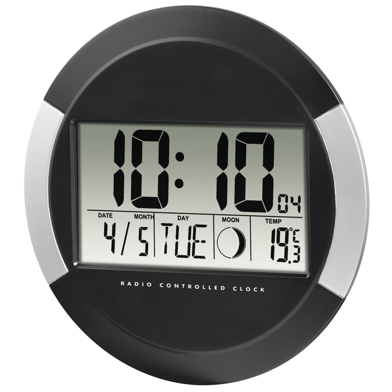 Hama PP-245 Cyfrowy zegar ścienny Okrągły Czarny 00186383 kup online w  SuperTech.pl - Hurtownia IT, Sklep Komputerowy