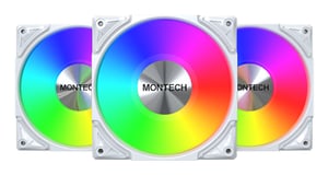 Montech METAL PRO 12 ARGB PWM Obudowa komputera Wentylator 12 cm Biały 3 szt.