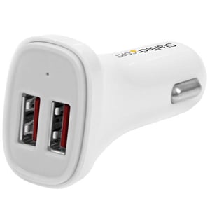 StarTech USB2PCARWHS laddare för bärbara enheter, universell, vit, automatisk cigarettändare
