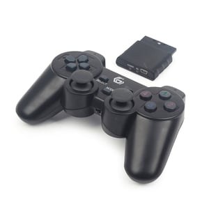 Gembird JPD-WDV-01 Game Controller, Black RF Gamepad for PC, PlayStation 2, and PlayStation 3