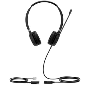 Yealink YHS36 Wired Headset, Headband Style, Calls/Music, Black, Silver