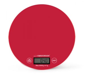 Esperanza Digital Kitchen Scale Mango Red Röd Elektronisk köksvåg
