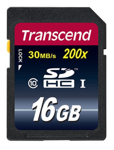 Transcend TS16GSDHC10 16-GB-SDHC-NAND-Flash-Speicher, Klasse 10