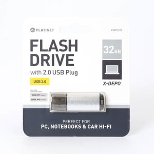 Platinet PMFE32S USB-Stick 32 GB, USB Typ A 2.0, silberfarben