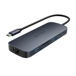 HYPER HD4006GL huby i koncentratory USB 3.2 Gen 1 (3.1 Gen 1) Type-C 10000 Mbit/s Niebieski, Szary