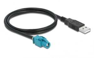 DeLOCK HSD-kabel, hona till USB 2.0 typ A, hane, 1 m, Premium