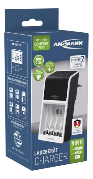 Ansmann Comfort Plus ładowarka akumulatorów Uniwersalne Prąd przemienny