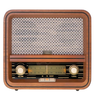 Camry Premium CR 1188 radio, personlig, analog, svart, vit, trä