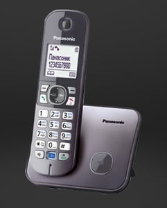 Panasonic KX-TG6811 DECT-Telefon Anrufer-Name und -Identifikation Silber