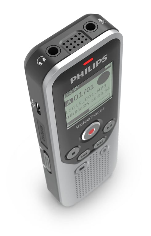 Philips DVT1250 dyktafon Pamięć wewnętrzna i karty pamięci flash Czarny, Szary