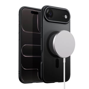 Crong Hybrid Frost MAG Cover - Etui MagSafe iPhone Air (czarny)
