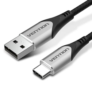 Vention CODHH USB-Kabel USB 2.0 2 m USB-A auf USB-C Aluminium, Schwarz