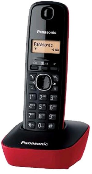 Panasonic KX-TG1611 Telefon w systemie DECT Nazwa i identyfikacja dzwoniącego Czarny, Czerwony