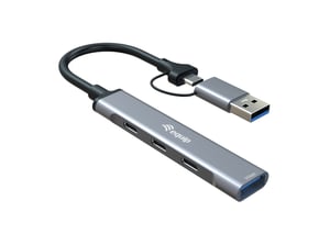 Equip 128969 USB 3.2 Gen 1 (3.1 Gen 1) Type-C 5000 Mbit/s Hubs and Concentrators, Gray