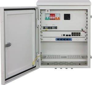 Ernitec ELECTRA-M10-OUTDOOR-UPS Netzwerk-Switch, verwaltbar, L2 Gigabit-Ethernet (10/100/1000), PoE-Unterstützung, grau