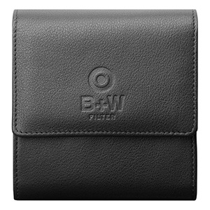 B&W Cases 1099028 Camera Filter Case, Black Leather, Travel Case for Camera Filters