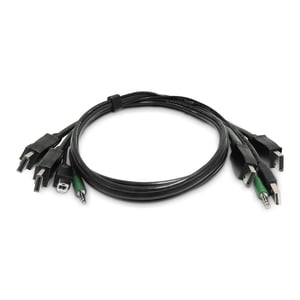 StarTech SK2DPMMKVM06-TAA kabel KVM Czarny 1,8 m