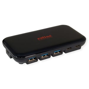 ROLINE 14.02.5055 USB 3.2 Gen 1 (3.1 Gen 1) Type-C-Hubs und -Switches, 10240 Mbit/s, schwarz