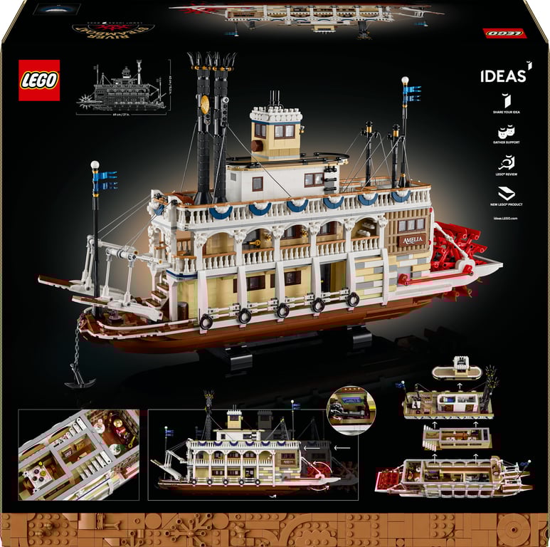 фото Блоковий конструктор LEGO Ideas Річковий пароплав (21356)