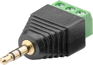 Goobay 76745 przejściówka do kabli 3.5 mm 3-pin Czarny