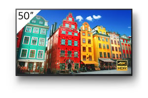 Sony FW-50BZ30J signage display Płaski panel Digital Signage 127 cm (50") VA Wi-Fi 440 cd/m² 4K Ultra HD Czarny Procesor wbudowany Android 10 24/7