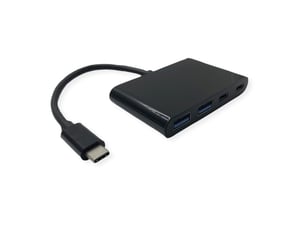 VALUE 14.99.5041 USB 3.2 Gen 1 (3.1 Gen 1) Type-C Hubs and Concentrators, 1000 Mbit/s, Black